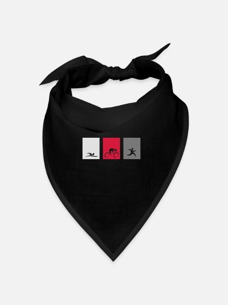 Triathlon Shirt - Bandana Dreieckstuch - Schwarz