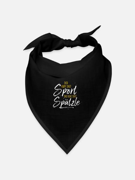 spaetzle-weiss-gold - Bandana Dreieckstuch - Schwarz