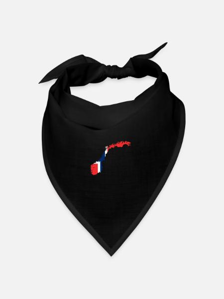 Norwegen - Bandana Dreieckstuch - Schwarz