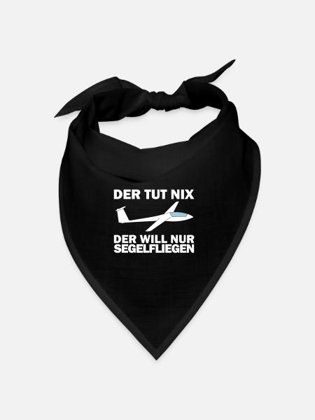 Nur Segelfliegen Pilot Segelflieger Segelflugzeug - Bandana Dreieckstuch - Schwarz