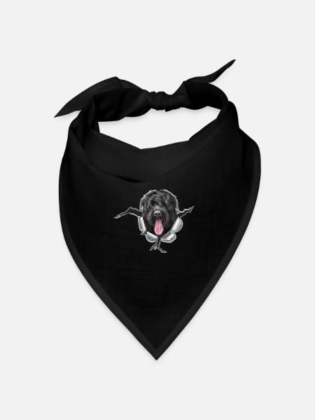 RussischerSchwarzerTerrier Metall - Bandana Dreieckstuch - Schwarz
