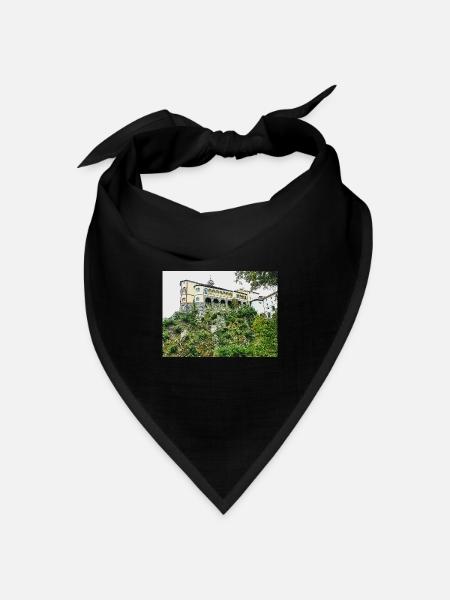 Madonna del sasso - Bandana Dreieckstuch - Schwarz