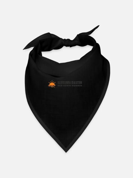 Schleswig Holstein - Der echte Norden - Bandana Dreieckstuch - Schwarz