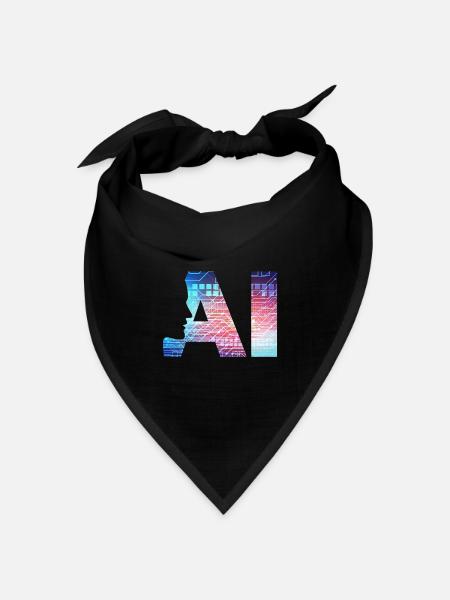 Künstliche Intelligenz - Bandana Dreieckstuch - Schwarz