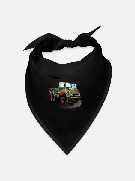 Unimog - Oldtimer - Offroad - Universal Motorgerät - Bandana Dreieckstuch - Schwarz