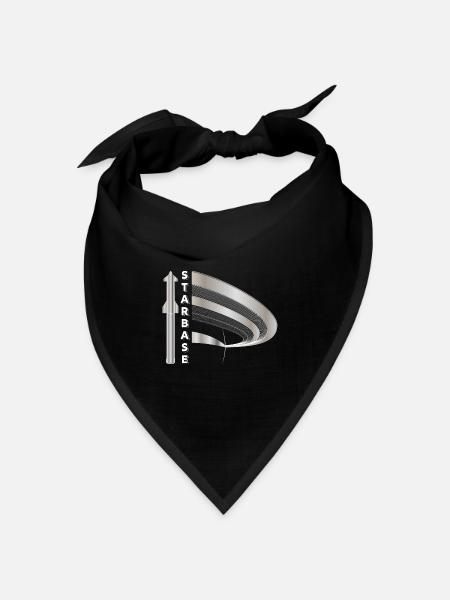 Starbase mit Saturn Logo. - Bandana Dreieckstuch - Schwarz