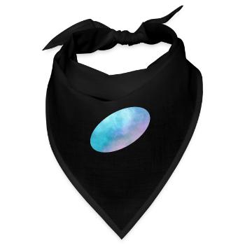 Space Ellipse schräg - Bandana Dreieckstuch - Schwarz - Vorne