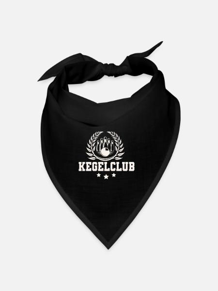 Kegelclub Kegeln - Bandana Dreieckstuch - Schwarz