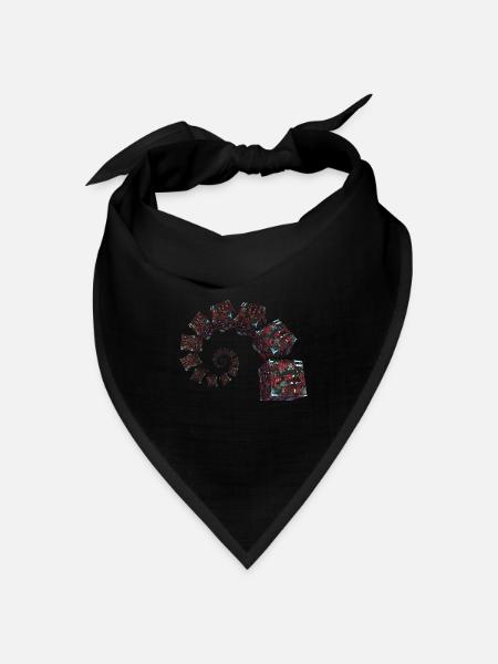 Goldener Schnitt Sci Fi Würfel - Bandana Dreieckstuch - Schwarz