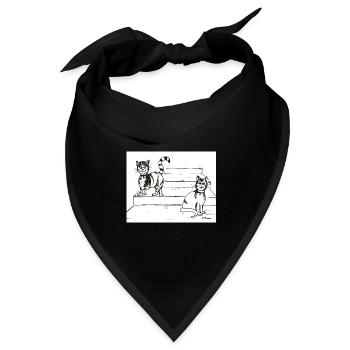 Katzenfreunde - Bandana Dreieckstuch - Schwarz - Vorne