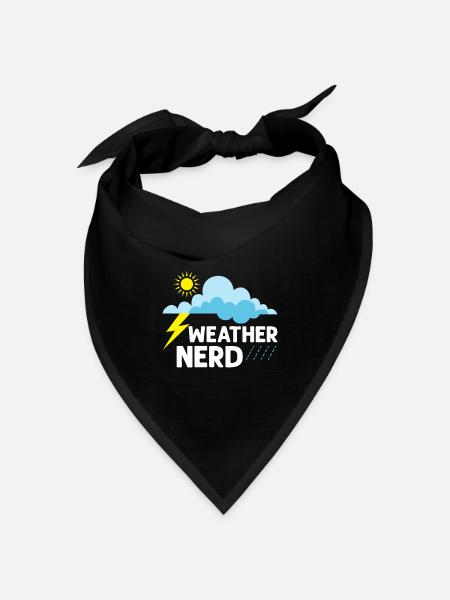 Weather Nerd Meteorology Meteorologist - Bandana Dreieckstuch - Schwarz