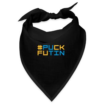 puck futin Logo Design - Bandana Dreieckstuch - Schwarz - Vorne