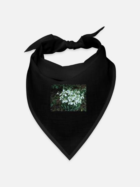 Schneeglöcken sind die ersten Frühlingsboten - Bandana Dreieckstuch - Schwarz