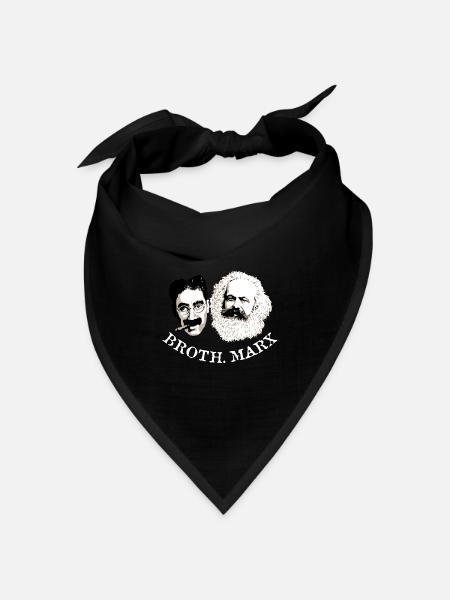 Brothers Marx - weisse Typo - Bandana Dreieckstuch - Schwarz