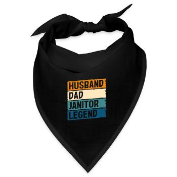 Hausmeister Müll - Bandana Dreieckstuch - Schwarz - Vorne