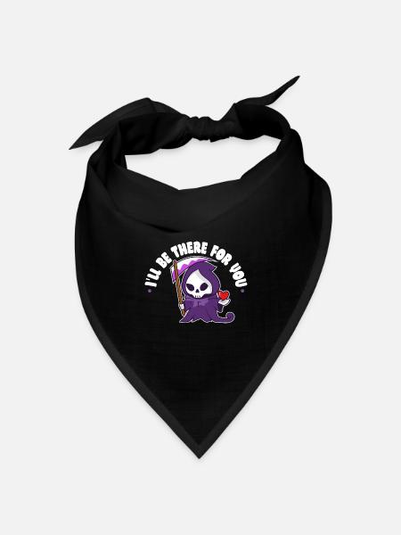 Funny Grim Reaper Valentines Day Quote, Goth Dark - Bandana Dreieckstuch - Schwarz
