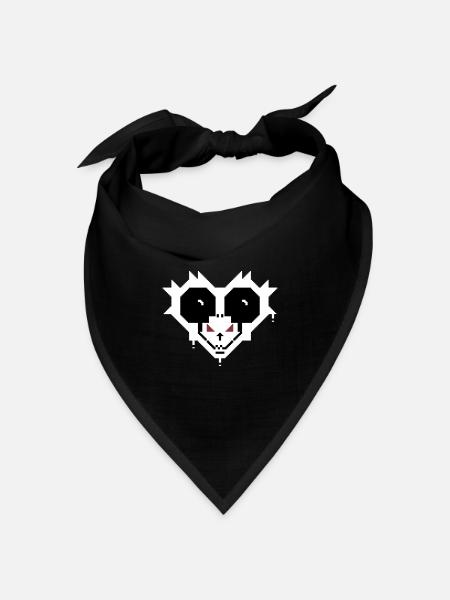 PETSCII M4U5 - Bandana Dreieckstuch - Schwarz