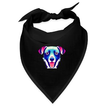 Hund Labrador Haustier Hundehalter Geschenk Hunde - Bandana Dreieckstuch - Schwarz - Vorne