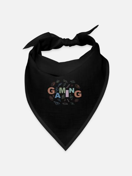gaming-scene-colorful - Bandana Dreieckstuch - Schwarz