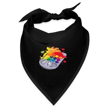 Farbpalette Nr. 2 - Bandana Dreieckstuch - Schwarz - Vorne