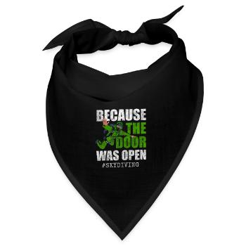 Fallschirmspringer Sprung Freifall Base Jump - Bandana Dreieckstuch - Schwarz - Vorne