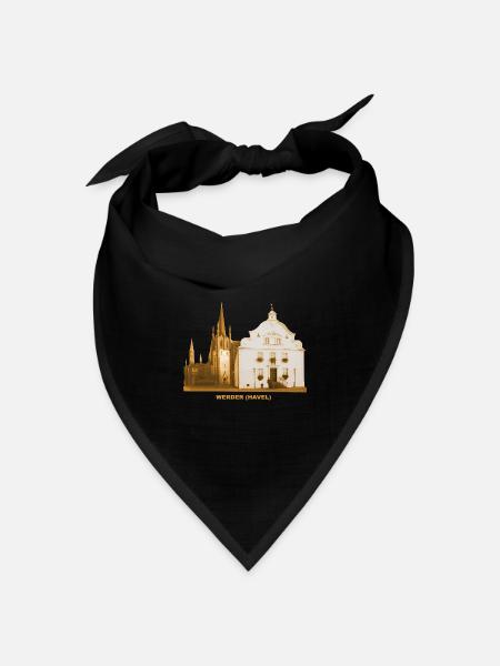 Werder Havel Altes Rathaus Kirche Brandenburg - Bandana Dreieckstuch - Schwarz