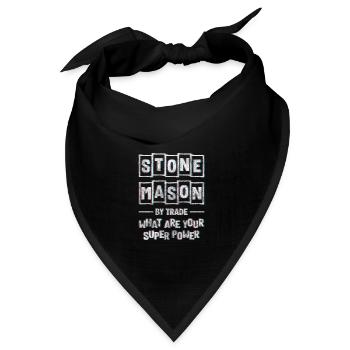 Bildhauer Arbeit Handwerk - Bandana Dreieckstuch - Schwarz - Vorne