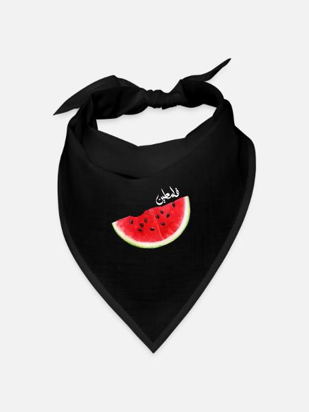 Dies ist keine Wassermelonen-Palästina-Sammlung - Bandana Dreieckstuch - Schwarz