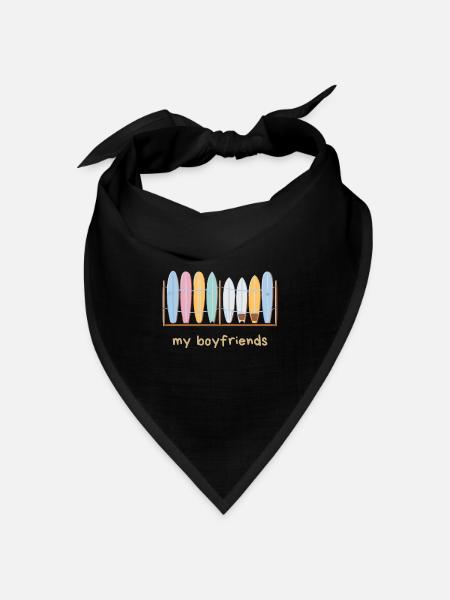 My Surfboard Boyfriends - Bandana Dreieckstuch - Schwarz
