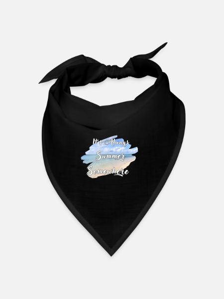 It's Always Summer Somewhere - Bandana Dreieckstuch - Schwarz