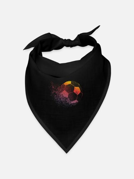 Fussball - Bandana Dreieckstuch - Schwarz