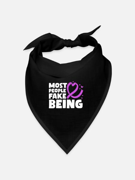Most people fake being Fibromyalgia - Bandana Dreieckstuch - Schwarz