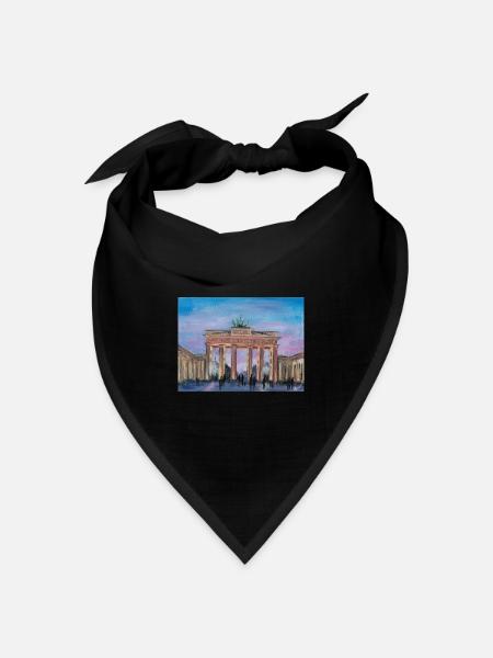 Brandenburger Tor - Bandana Dreieckstuch - Schwarz