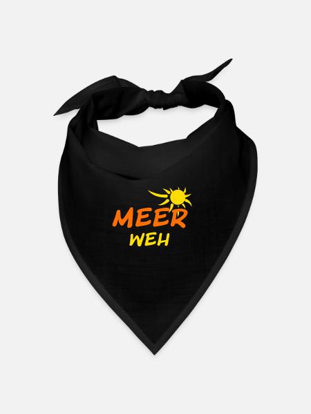 Meerweh - Bandana Dreieckstuch - Schwarz