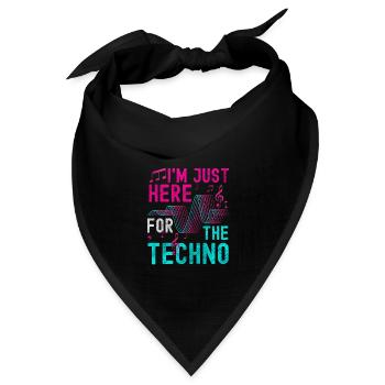 Techno Elektro Tanzen Jumpstyle - Bandana Dreieckstuch - Schwarz - Vorne