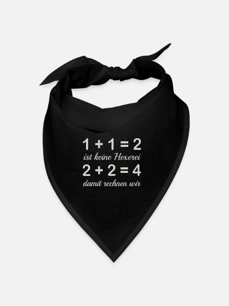 Rechnen - Bandana Dreieckstuch - Schwarz