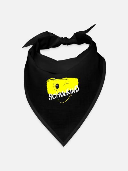 Schulkind 2025 Relaxed Fit Unisex Organic - Bandana Dreieckstuch - Schwarz
