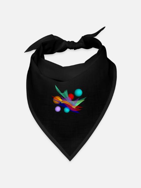 Design mit bicubic waves - Bandana Dreieckstuch - Schwarz