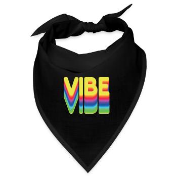 Nur gute Vibes - retro style - Bandana Dreieckstuch - Schwarz - Vorne