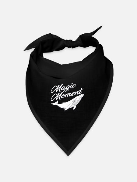Wal - Naturschutz - Magie - Bandana Dreieckstuch - Schwarz