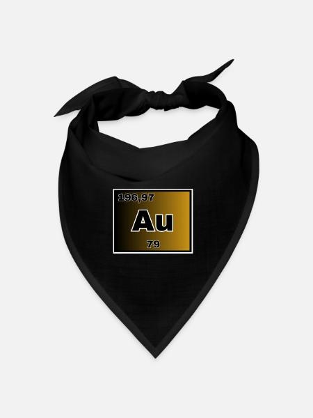 Gold - Bandana Dreieckstuch - Schwarz