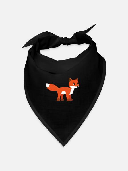 Fuchs - Bandana Dreieckstuch - Schwarz