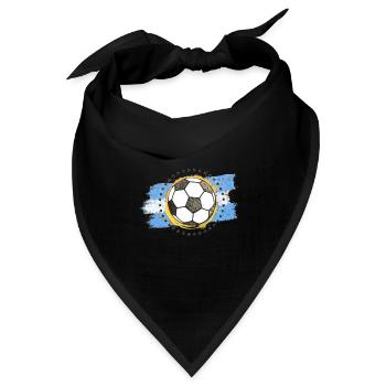 Football Argentina (Argentinien) 02 - Bandana Dreieckstuch - Schwarz - Vorne