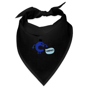 Hungry Monster - Bandana Dreieckstuch - Schwarz - Vorne