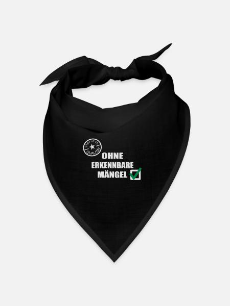 Oldies Gütesiegel geprüfte Qualität Geburtstag - Bandana Dreieckstuch - Schwarz