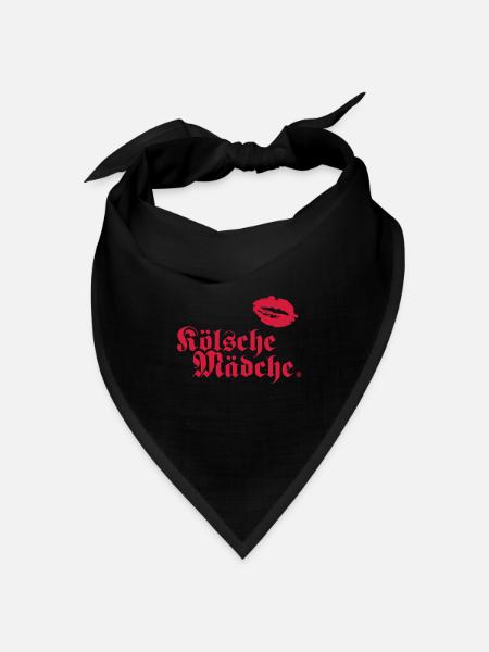 Kölsche Mädche Kiss - Cities - Bandana Dreieckstuch - Schwarz