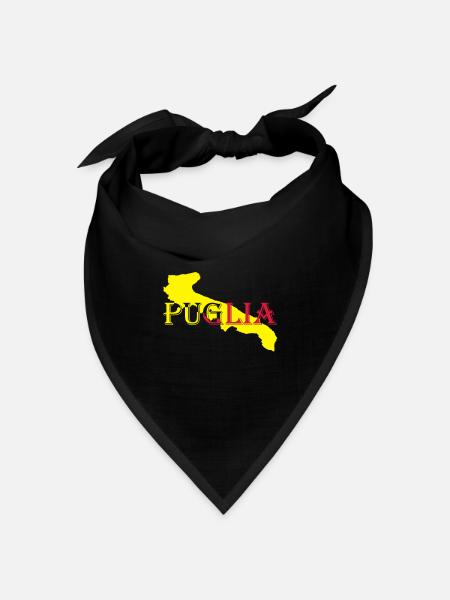 italia_puglia - Bandana Dreieckstuch - Schwarz