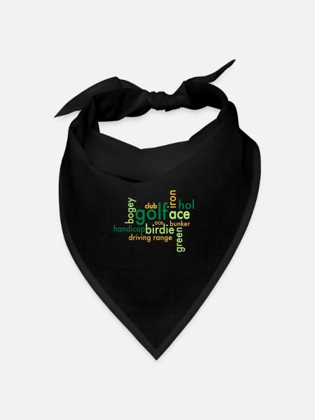 golf - Bandana Dreieckstuch - Schwarz