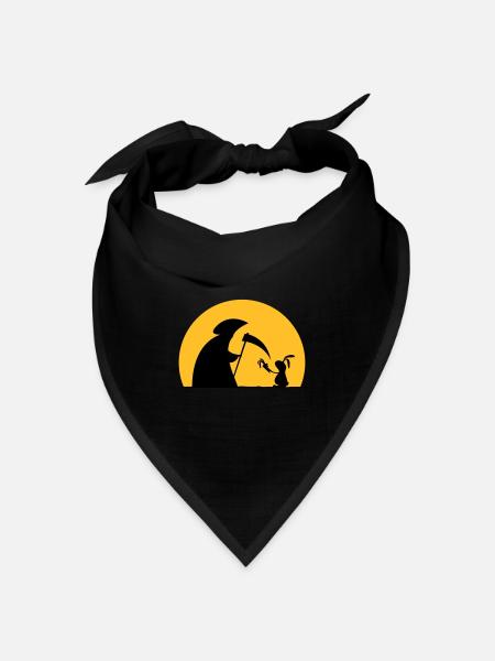 Hase Kaninchen Möhre Tod Sensenmann Karotte bunny - Bandana Dreieckstuch - Schwarz