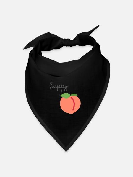 Happy Peach - Süßes Baby Design - Bandana Dreieckstuch - Schwarz